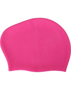 Шапочка для плавания силиконовая для длинных волос Big Hair Взрослая розовый Sportex