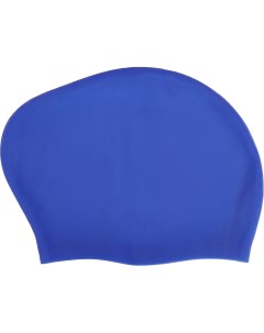 Шапочка для плавания силиконовая для длинных волос Big Hair Взрослая синий Sportex