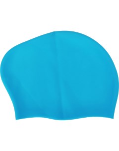 Шапочка для плавания силиконовая для длинных волос Big Hair Взрослая голубой Sportex