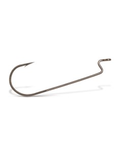 Крючки для рыбалки одинарный Worm Hook офсетный 8313 BZ 20 4 0 BZ бронза 2 Vmc
