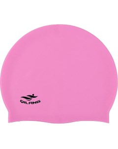 Шапочка для плавания силиконовая взрослая розовый Sportex