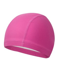 Шапочка для плавания одноцветная ПУ розовый Sportex