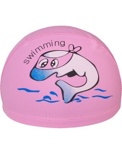 Шапочка для плавания детская Дельфин розовый Sportex