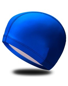 Шапочка для плавания ПУ одноцветная синий Sportex