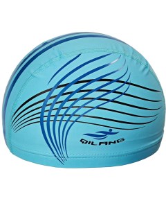 Шапочка для плавания с принтом ПУ голубой Sportex