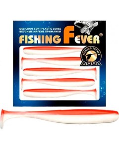 Мягкая силиконовая приманка риппер FishingFever SLIM 5 003 бело красный 10 Aqua