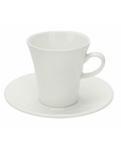 Кофейная пара белая фарфор чашка 160 мл блюдце WL 993005 AB Wilmax