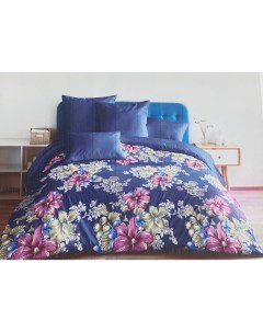 Комплект постельного белья Цветочное настроение 2 спальный с евро простынью Nobrand