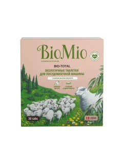 Таблетки Bio Total 7 в 1 с эфирным маслом эвкалипта для посудомоечной машины 30 шт Biomio