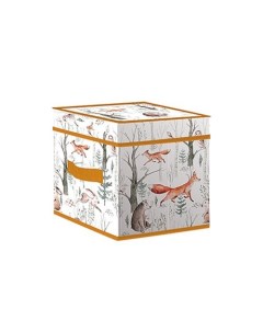 Коробка Forest Friends TBL 3 30 х 30 х 30 см бело оранжевая Лакарт дизайн