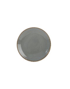 Тарелка 18 см безбортовая фарфор цвет темно серый Seasons Porland