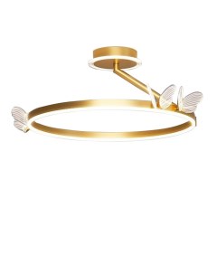 Люстра подвесная светодиодная Бабочки LED 68Вт Babetta Ceiling золотой Blesslight