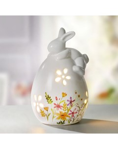Декоративная фигура с подсветкой Яйцо цветочная поляна 09017 Хит-декор