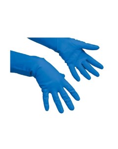 Перчатки MultiPurpose латексные синие размер S 5 пар Vileda