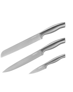 Набор кухонных ножей Aurora 3шт для овощей хлеба разделочный Hansfeld