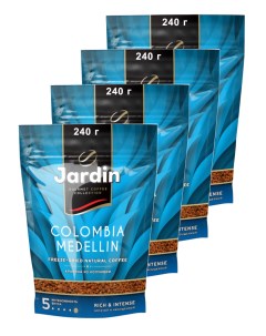Кофе растворимый Колумбия Меделлин сублимированный 4 шт х 240 г Jardin