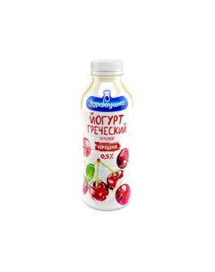 Йогурт питьевой Греческий гранат малина 0 5 БЗМЖ 430 мл Здравушка