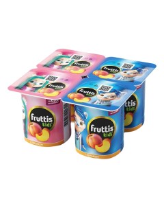Йогуртный продукт детский Kids персик с 3 лет 2 5 110 г Fruttis