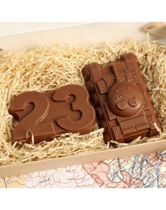 Шоколадные фигурки 2 в 1 23 февраля Танк 160 г Время шоколада