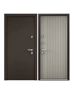 Дверь входная для дома стальная Torex Village advanced 950х2050 левый коричневый серый Torex стальные двери