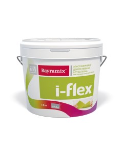 Эластичная штукатурка для фасадов и интерьеров i Flex белая 14 кг Bayramix