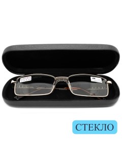 Готовые очки 109 со стеклянной линзой 2 50 c футляром золотые РЦ 62 64 Fedrov