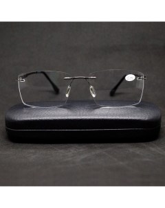 Безободковые очки для зрения 1087 2 00 c футляром серые РЦ 62 64 Fabia monti