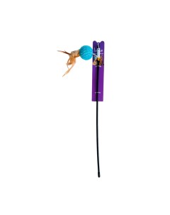 Игрушка для кошек Удочка мячик с перьями на палочке 45 5х4 см Lapsik