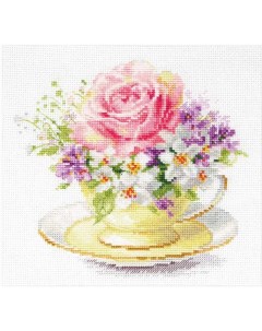 Набор для вышивания Легкие краски утра Чашечка с розой Alisa