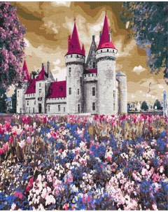 Картина по номерам 40х50 на подрамнике Замок белоснежки Вангогвомне