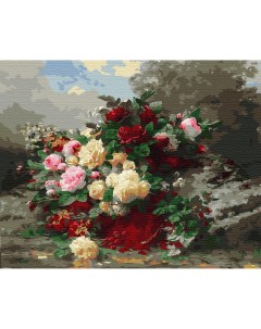 Картина по номерам 40х50 на подрамнике Натюрморт с цветами Вангогвомне