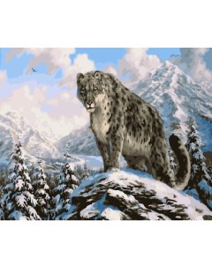 Картина по номерам 40х50 на подрамнике Снежный хищник Вангогвомне