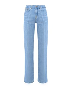 Расклешенные джинсы Lotta в стиле 70 х из выбеленного денима 7 for all mankind