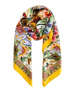 Шелковый платок с набивным флористическим паттерном Etro