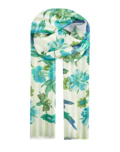 Легкий шарф из модала с флористическим принтом и бахромой Etro