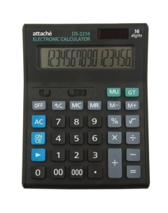 Калькулятор настольный полноразмерный economy 16 разр черный Attache
