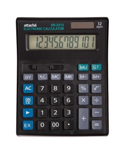 Калькулятор настольный полноразмерный economy 12 разр черный Attache