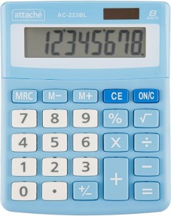 Калькулятор настольный комп aс 223bl 8р дв пит голуб 134x107x34 Attache