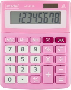 Калькулятор настольный комп aс 223r 8р дв пит розовый 134x107x34 Attache