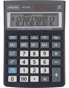 Калькулятор настольный комп aс 225 12р дв пит серый 147x105x33 Attache