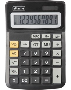 Калькулятор настольный компактный atc 777 10c 10 ти разрядныйчерн Attache