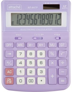 Калькулятор настольный полноразм af 447p 12р дв пит фиол 198x153x42 Attache