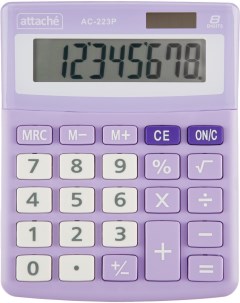 Калькулятор настольный комп aс 223p 8р дв пит фиолет 134x107x34 Attache