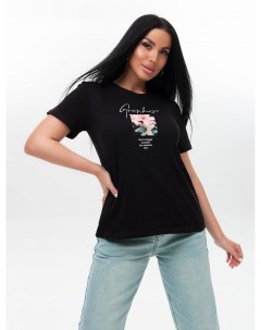 Жен футболка Гранд Черный р 60 Brosko