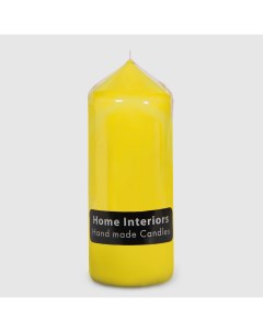 Свеча столбик желтый 7х18 см Home interiors