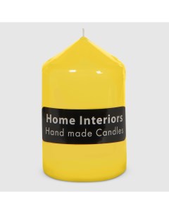 Свеча столбик желтый 7х12 см Home interiors