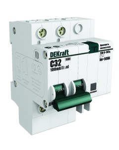 Автоматический выключатель 15155DEK дифференциальный ДИФ 101 1P N 6А 30мА AC С со встроенной защитой Dekraft