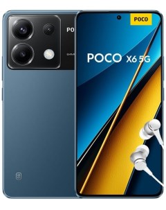 Смартфон POCO X6 5G 12 256GB MZB0G2JRU 53128 Blue Xiaomi