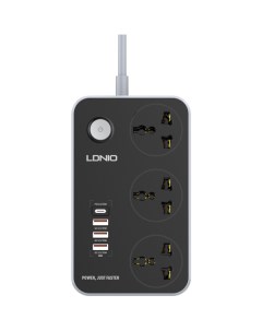 Удлинитель LDNIO SC3412 2м 3 розетки 4 USB LD_B4612 SC3412 2м 3 розетки 4 USB LD_B4612 Ldnio