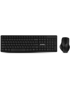 Набор KB C3500W беспроводные клавиатура и мышь чёрные 2 4 Ггц USB 106 кл 6 кнопок 1600 dpi 2 x AA Sven